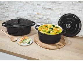 Ernesto®  Liatinový hrniec, Ø 25 cm (čierna)  (100352687)