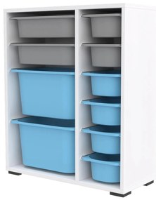 Organizér na hračky Dremonka 10 (biela + sivá + modrá). Akcia -16%. Vlastná spoľahlivá doprava až k Vám domov. 1124245