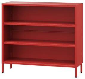Nízky policový regál LUCA, 1000 x 900 x 350 mm, Modern: červená farba