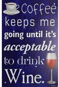 Ceduľa Coffee Wine