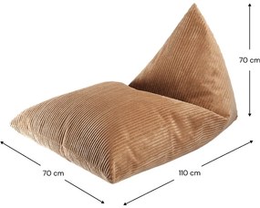 Hnedý menčestrový detský sedací vak Big Lounger – Wigiwama