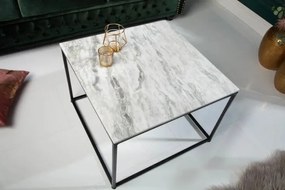 Luxusný konferenčný stolík z mramoru Elements biely 50cm