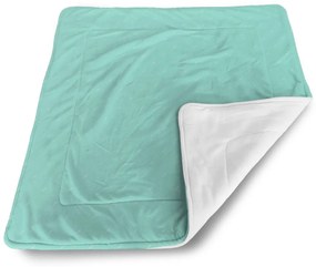 Sablio Deka pre bábätko Biele čiarky na tyrkysovej - 80x100 cm