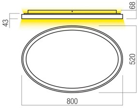 Redo 01-3809 - Stmievateľné LED stropné svietidlo NOBU LED/80W/230V biele