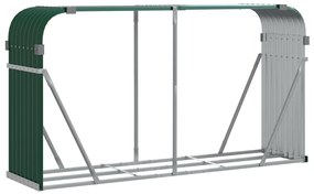 Držiak na polená zelený 234x45x100 cm pozinkovaná oceľ