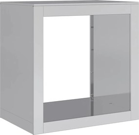 vidaXL Regál na krbové drevo 60x40x60 cm, pozinkovaná oceľ