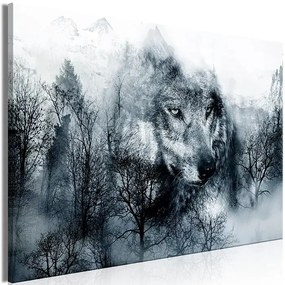 Obraz - Mountain Predator (1 Part) Wide Black and White Veľkosť: 120x80, Verzia: Na talianskom plátne