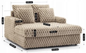 Kreslo SHERYL béžové