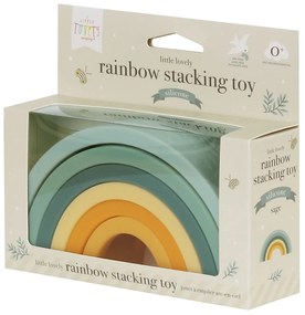 A Little Lovely Company - montessori stohovacia dúha - zelená a žltá