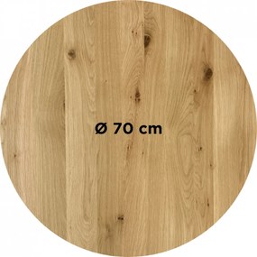 DUBLINO OAK PREMIUM 40 MM - MASÍVNA STOLOVÁ DOSKA Ø 70 cm