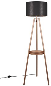 Hnedá stojacia lampa s poličkou (výška 152 cm) Colette – Trio