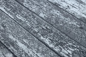 Protišmykový koberec WOOD drevo, dosky - sivý