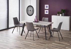Rozkladací jedálenský stôl Dallas - mramor / čierna