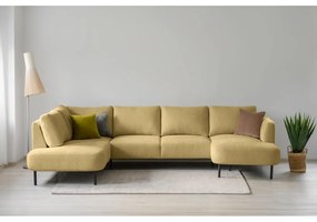 Okrovožltá rohová pohovka (ľavý roh/do "U") Hero – Scandic