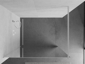 Mexen Kioto, Walk-In sprchová zástena 120 x 200 cm, lustro 8 mm, biely profil, 800-120-101-20-50
