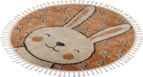 Obsession, Detský kusový koberec My Fano 390 Rabb kruh, 133x133 (priemer) kruh, oranžová, detská izba