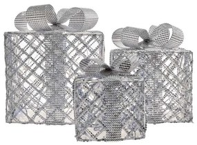 LED Vianočná dekorácia 72xLED/1,35W/230V strieborná