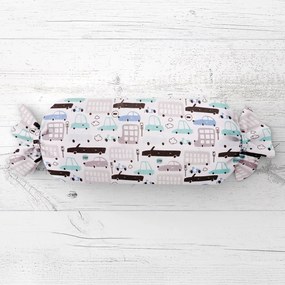 Biante Detský vankúš valec bonbon Sandra SA-199 Autíčka a autobusy 15x40 cm