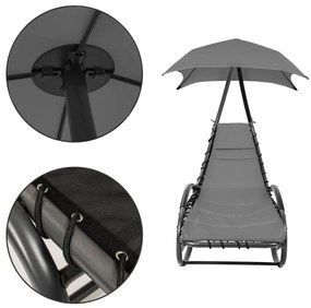 ZÁHRADNÉ HOJDACIE KRESLO MOLLY ŠEDÉ