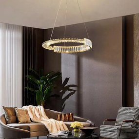 Toolight Toolight, LED krištáľové osvetlenie 60cm, APP1528-CP60, zlatá, OSW-06400