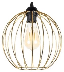 Luster na lanku MATT 3xE27/60W/230V čierna/zlatá