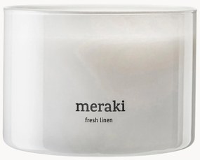 Trojknôtová vonná sviečka Fresh Linen (jazmín a ruža)