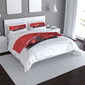 Sablio Obliečky Ferrari na červeno-bielej - 140x220 / 90x70