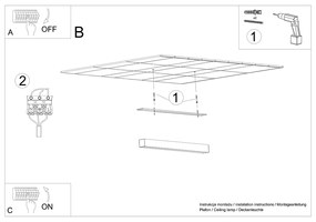 Thoro Lighting Stropné svietidlo PINNE 90 čierne