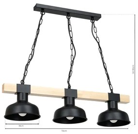 Luster na reťazi FARO 3xE27/60W/230V