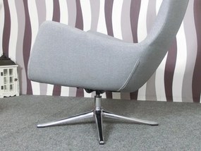 (2329) HEPBURN III dizajnové otočné kreslo šede