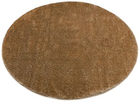 Kúpeľňový koberček Malmo hnedý, kruh
