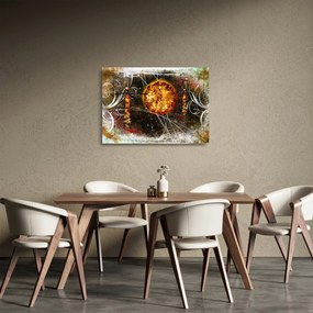 Sklenený obraz starovekej dobovej maľby (70x50 cm)