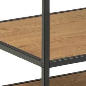 Otvorená šatníková skriňa v dekore duba v čierno-prírodnej farbe 77x165 cm Seaford – Actona