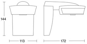 Steinel 056636 - Senzor pohybu SensIQ IP54 antracit