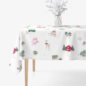 Goldea vianočný hranatý obrus z pevnej bavlny - české vianoce 100 x 100 cm