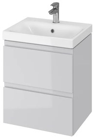 Cersanit - SET skrinka + umývadlo, šedý lesk, Moduo 50, S801-219-DSM