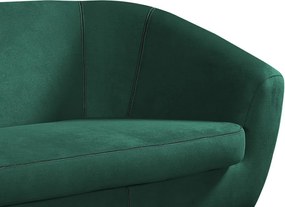 Trojmiestna pohovka Olivio, fľaškovo zelená zamatová  látka