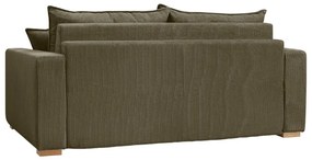 Zeleno-hnedá menčestrová rozkladacia pohovka 225 cm Augustin – Bobochic Paris