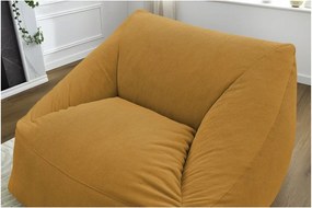 Žltý menčestrový sedací vak Lilibet – Bobochic Paris