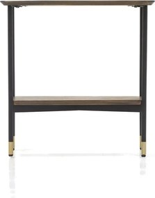 Odkladací stolík Maze 60 cm z masívu hnedý/čierny
