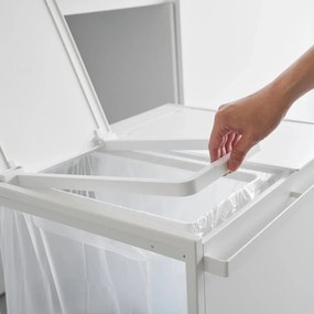 Biely kovový odpadkový kôš na triedený odpad Tower – YAMAZAKI