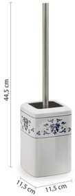 GEDY CX3389 Cixi WC štetka na postavenie, porcelán, biela/modrá