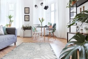 Koberec štrukturálny BOTANIC 65241 Listy - sivý