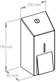 Dávkovač tekutého mydla MERIDA 400 ml, čierny