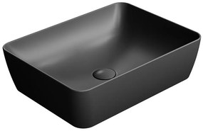 GSI, SAND keramické umývadlo na dosku 50x38 cm, čierna matná, 903726