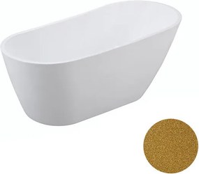Besco Akrylátová voľne stojaca vaňa Melody Glam Z 150x80 (170x80) BESCO-Typ výpuste: Click-Clack s prepadom, grafit, BESCO-Rozmery: 150x80, BESCO-Far…