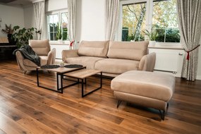 Rozkladacia sedacia súprava s úložným priestorom Salma 3+1+1 - horčicová