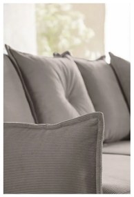 Svetlohnedá menčestrová rozkladacia rohová pohovka (variabilná) Lazy Lukka – Miuform