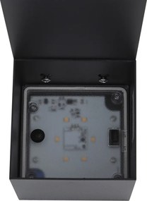 Vonkajšia lampa čierna 65 cm vrátane LED IP64 so tlmeným svetlom a solárnym panelom - Charlene