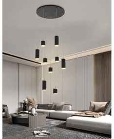 Wofi 5003-904 - LED Stmievateľný luster na lanku TOULOUSE LED/57W/230V čierna/zlatá